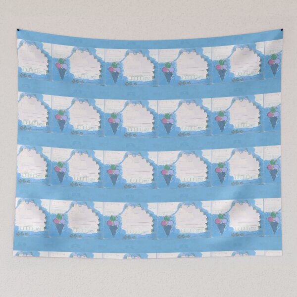 Item preview, Letter ice cream on blue designed and sold by LATIGO BAYNE.