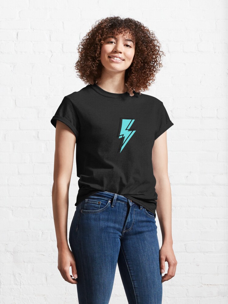 Discover Light Blue Lightining Bolt Symbol Classic T-Shirt