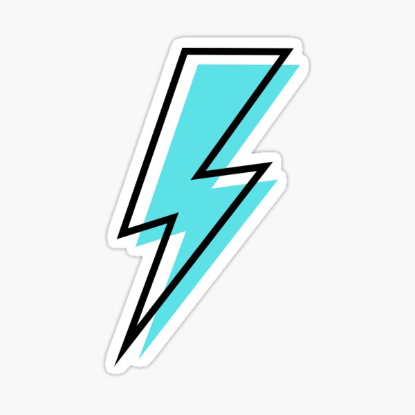 Light blue lightining bolt symbol