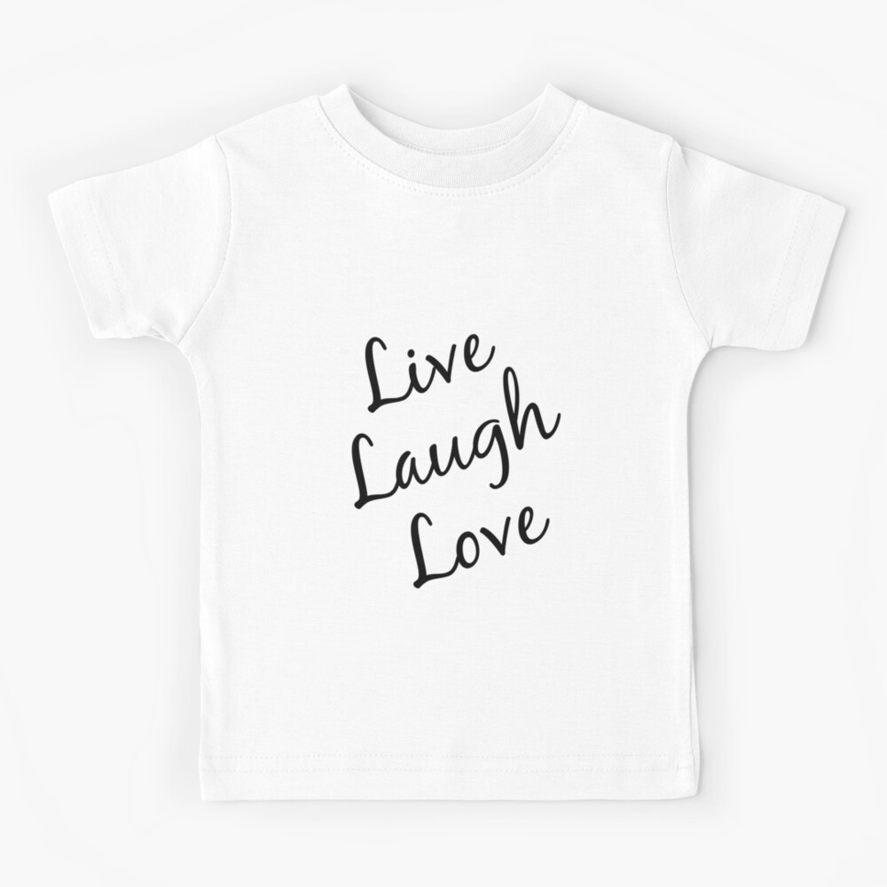 Live Laugh Ride Children Kids Boys Girls Cotton Short Sleeve Round Neck Shirt Black3T