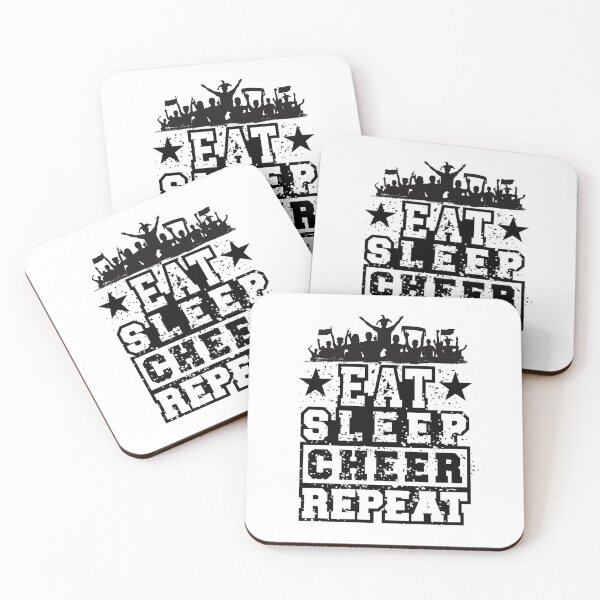 Artikelvorschau, Eat Sleep Cheer Repeat | Jubel entworfen und verkauft von JooArtPrints ★★★★★.