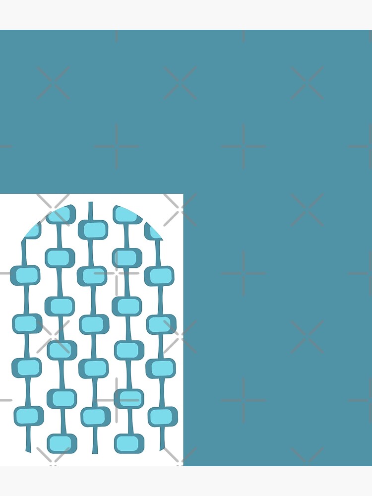 Thumbnail 3 of 3, Backpack, Mid Century Modern Teal Pattern designed and sold by CarlaBaremb.