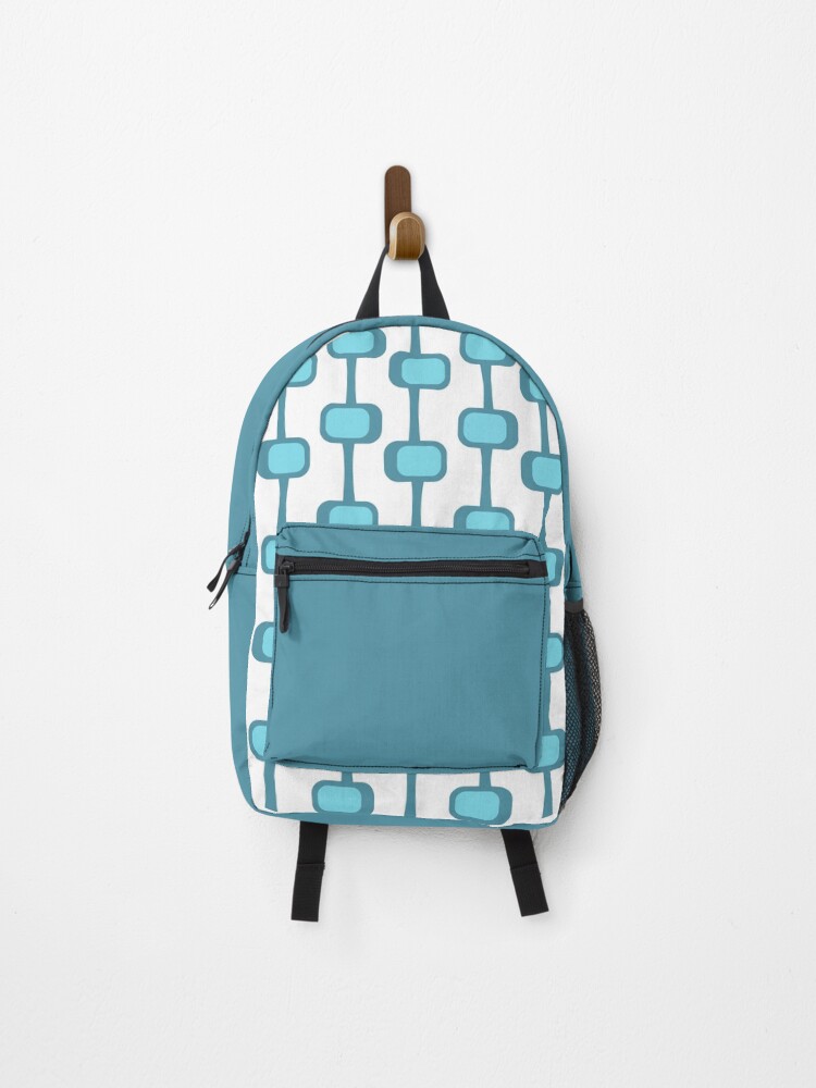 Thumbnail 1 of 3, Backpack, Mid Century Modern Teal Pattern designed and sold by CarlaBaremb.