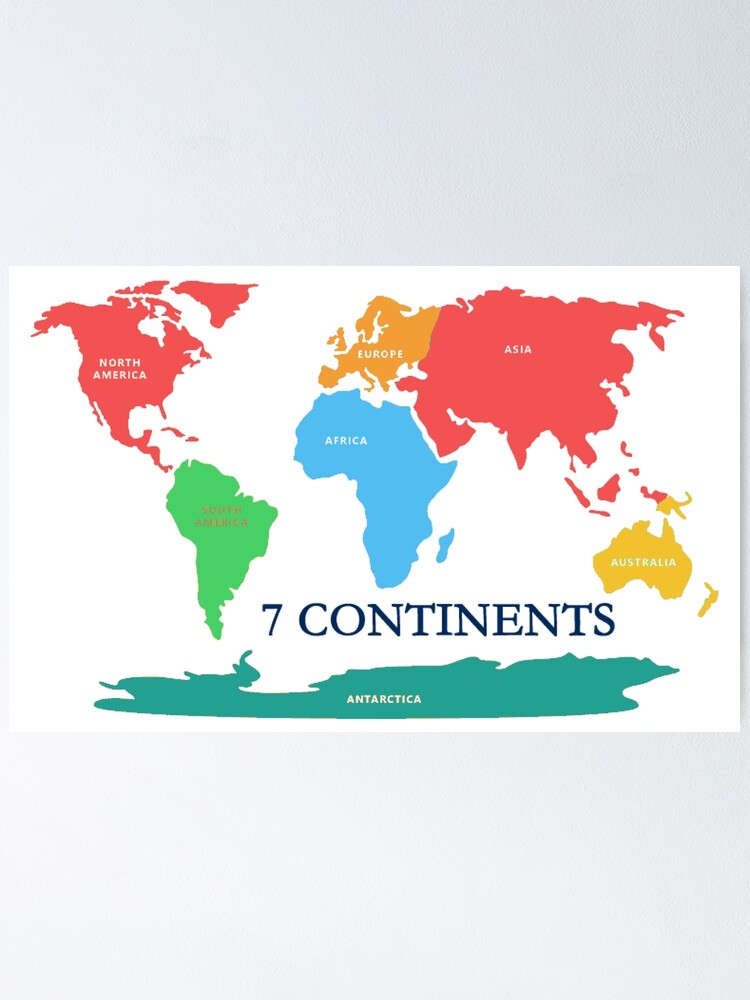 Continent World Ocean Poster For Sale By Dilankaguide Redbubble