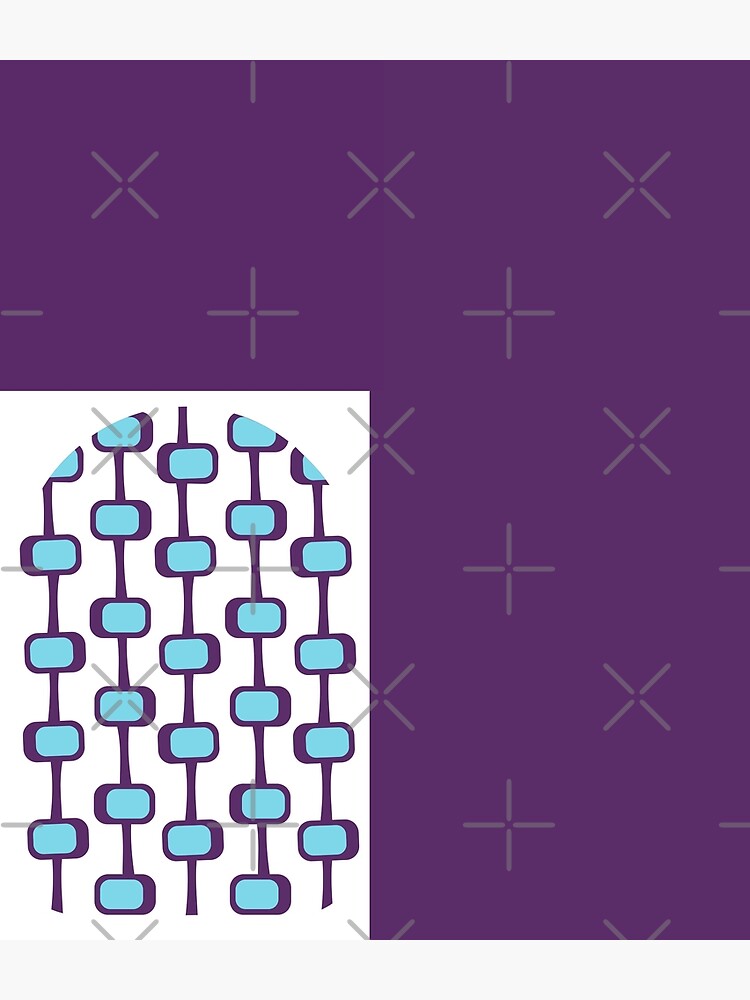 Thumbnail 3 of 3, Backpack, Mid Century Modern Purple Pattern designed and sold by CarlaBaremb.