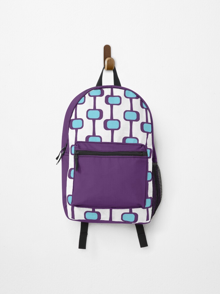 Thumbnail 1 of 3, Backpack, Mid Century Modern Purple Pattern designed and sold by CarlaBaremb.