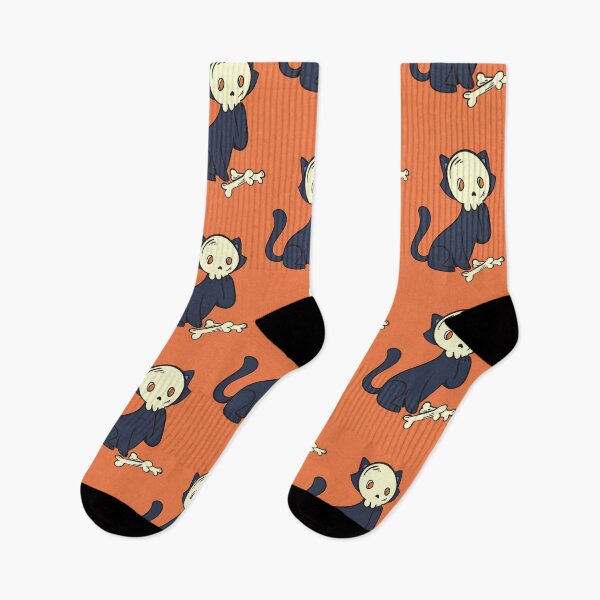 Item preview, Skeleton Cat // Cute Halloween Drawing designed and sold by SLAG-Creative.