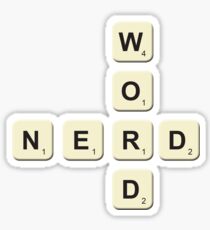 Word Nerd Scrabble Fan Sticker