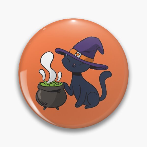 Artikelvorschau, Witch Cat // Cute Halloween Drawing entworfen und verkauft von SLAG-Creative.