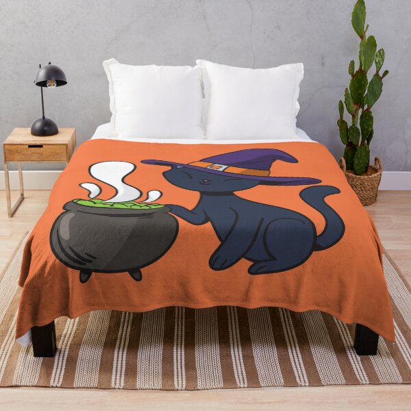Artikelvorschau, Witch Cat // Cute Halloween Drawing entworfen und verkauft von SLAG-Creative.