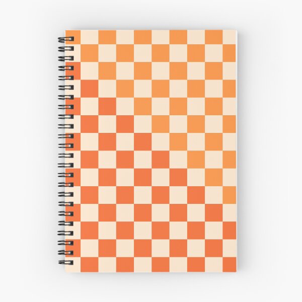 Item preview, Checkerboard Diagonal Check Pattern in Tangerine Orange Tones designed and sold by kierkegaard.