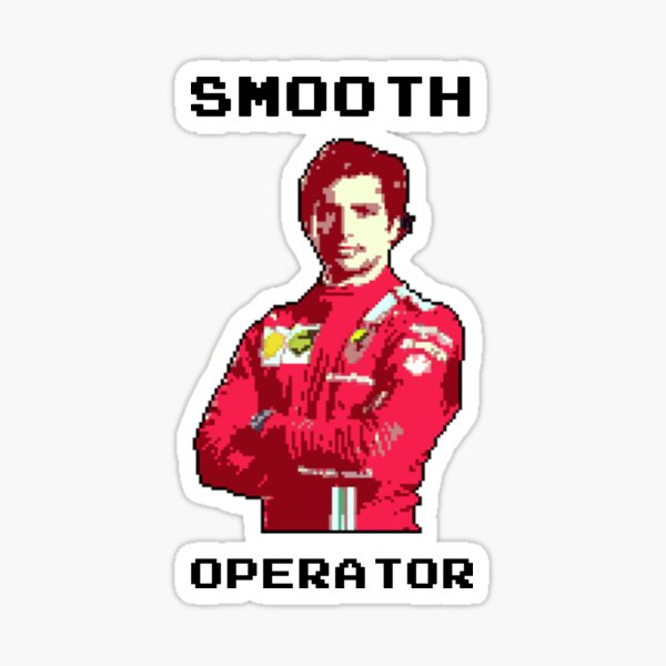 Carlos Sainz Smooth Operator pixel art 2 Sticker