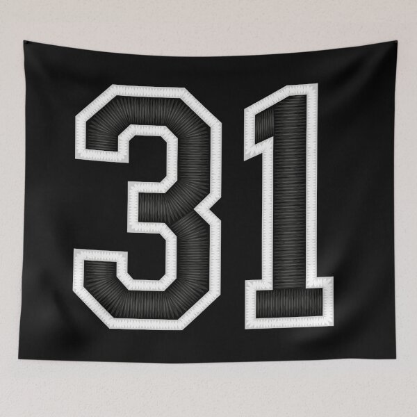 Item preview, 31 Black Jersey Sports Number thirty-one Football 31 designed and sold by elhefe.