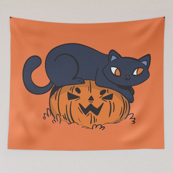 Item preview, Pumpkin Cat // Cute Halloween Drawing designed and sold by SLAG-Creative.