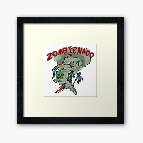 Zombie Tornado Zombienado Framed Art Print By Iainne Redbubble