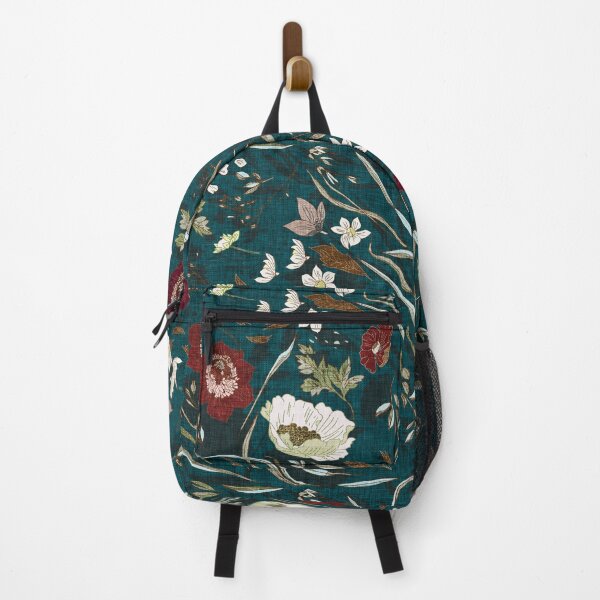 Item preview, Noir Floral (teal)  designed and sold by Esther  Fallon Lau.