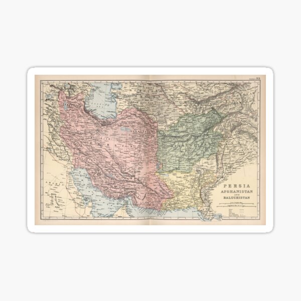 Historical Map Of Iran Afghanistan And Pakistan 19th Century   St,small,507x507 Pad,600x600,f8f8f8 