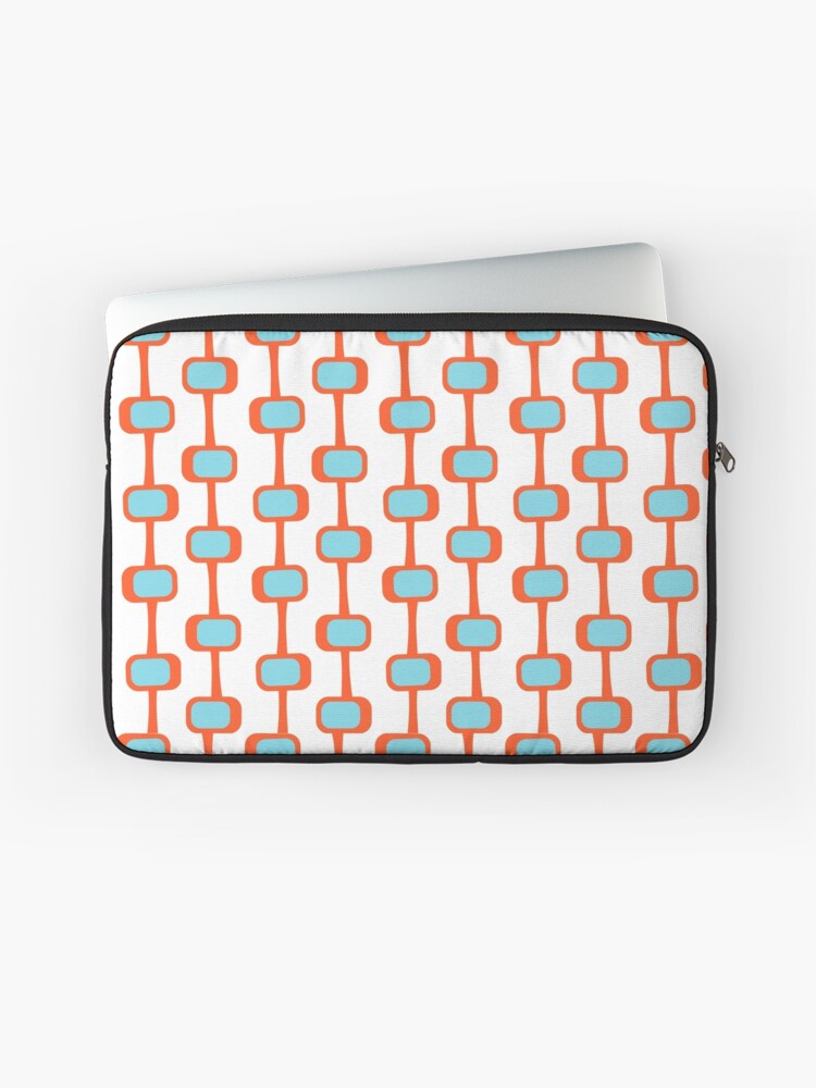 Thumbnail 1 of 2, Laptop Sleeve, Mid Century Modern Orange Pattern designed and sold by CarlaBaremb.