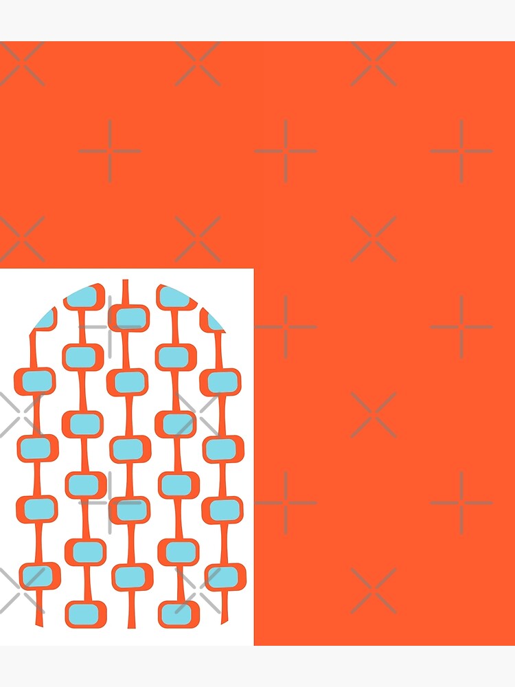 Thumbnail 3 of 3, Backpack, Mid Century Modern Orange Pattern designed and sold by CarlaBaremb.