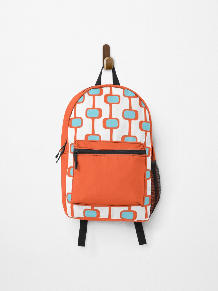 Thumbnail 1 of 3, Backpack, Mid Century Modern Orange Pattern designed and sold by CarlaBaremb.