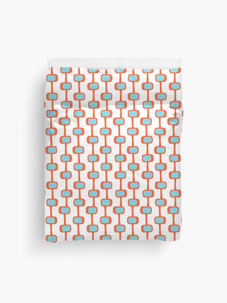 Thumbnail 1 of 2, Duvet Cover, Mid Century Modern Orange Pattern designed and sold by CarlaBaremb.