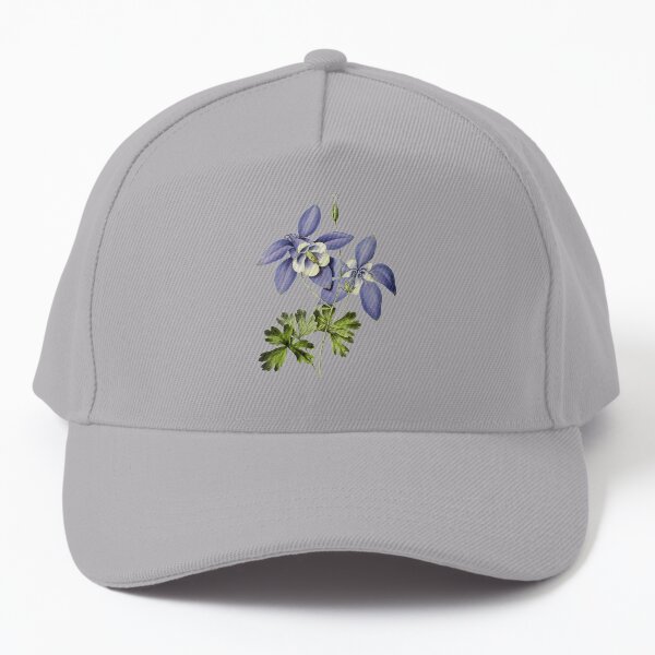 Violet Columbine Flower Illustration Baseball Cap