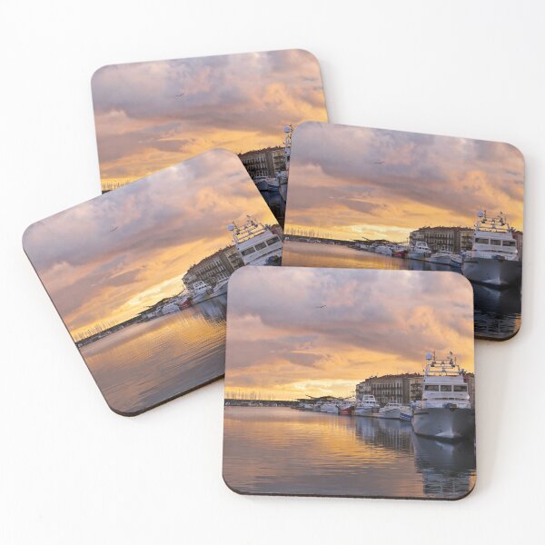 Item preview, Sunset over a French Port designed and sold by Ann Biddlecombe.