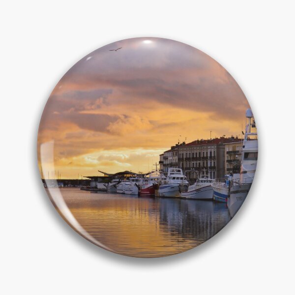 Item preview, Sunset over a French Port designed and sold by Ann Biddlecombe.