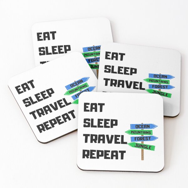 Artikelvorschau, EAT SLEEP TRAVEL REPEAT entworfen und verkauft von OMdesigns93.