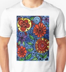 Abstract Colorful Flowers Unisex T-Shirt