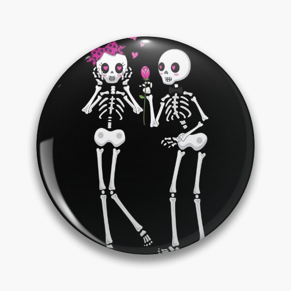 Item preview, Halloween Romance Cute Kawaii Skeleton Courting His Beloved  designed and sold by EndlessDoodles.