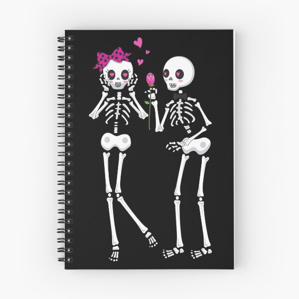 Item preview, Halloween Romance Cute Kawaii Skeleton Courting His Beloved  designed and sold by EndlessDoodles.