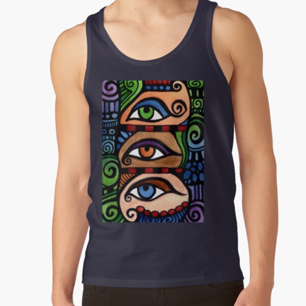 3 Colored Eyes Tank Top
