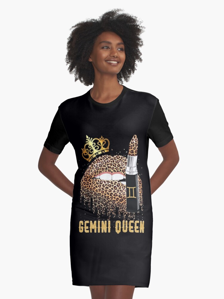 leopard lips t shirt dress