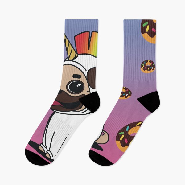Item preview, pug unicorn donuts rainbow designed and sold by vicovm3.