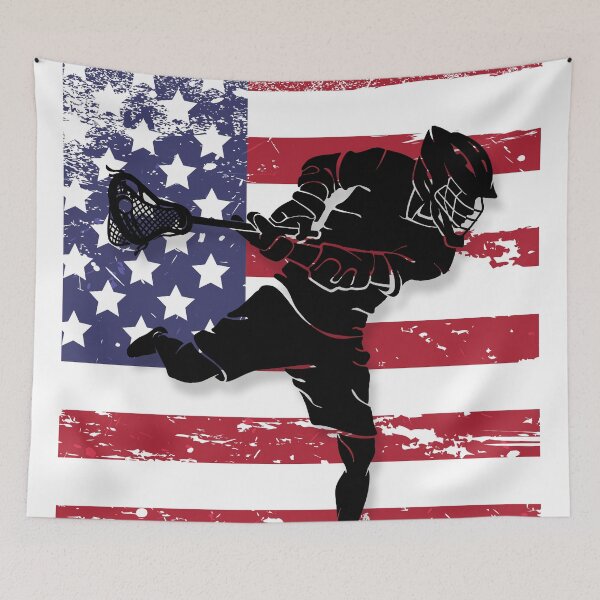 Item preview, Lacrosse USA American Flag designed and sold by Rakuten Mallor.
