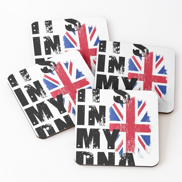 Artikelvorschau, schwarze Farbe, es liegt in meiner DNA, Großbritannien, England-Flagge entworfen und verkauft von ShopyLK.