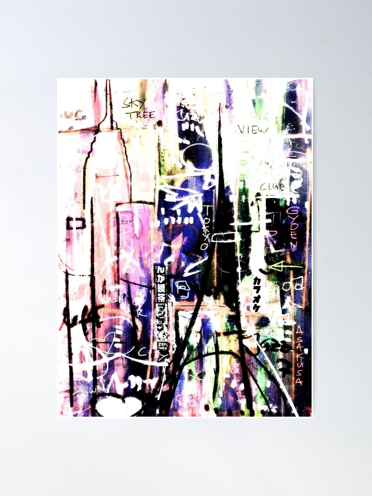 Tokyo Japan, Pop Art, Sushi Bar, Streets, Funky Colorful Shabby