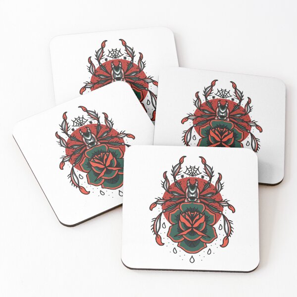Item preview, Spider and rose tattoo designed and sold by Almusawwir.