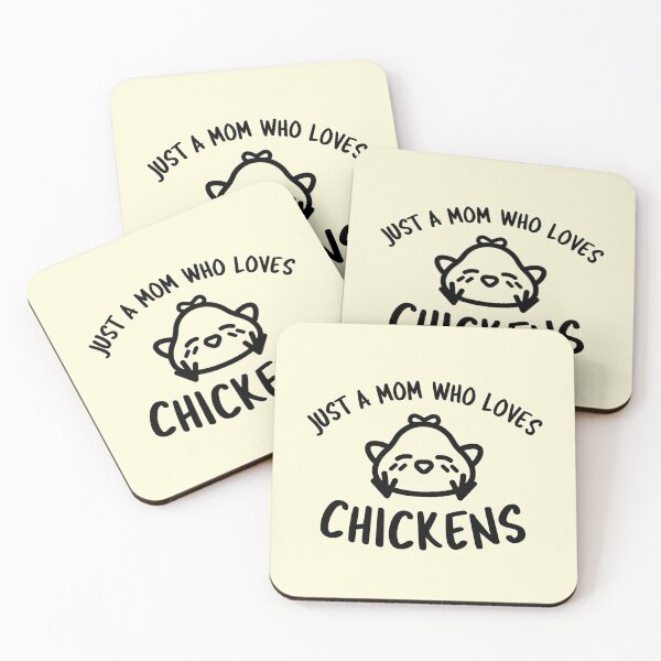 Item preview, Just A Mom Who Loves Chickens -funny chicken design in black text designed and sold by katiekendall.
