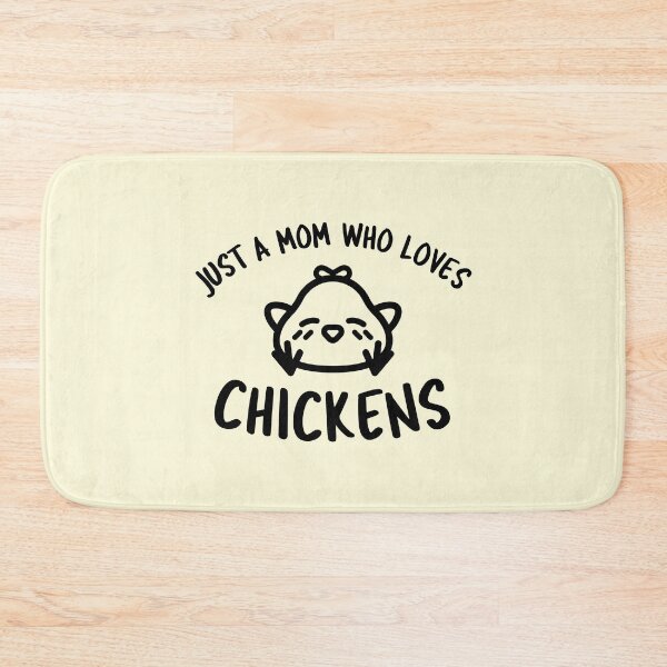 Item preview, Just A Mom Who Loves Chickens -funny chicken design in black text designed and sold by katiekendall.