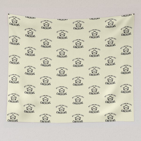 Item preview, Just A Mom Who Loves Chickens -funny chicken design in black text designed and sold by katiekendall.
