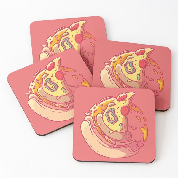 Item preview, Pizza Slice Surfing Hot-Dog Illustration designed and sold by Peekonet.