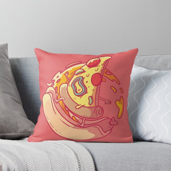 Item preview, Pizza Slice Surfing Hot-Dog Illustration designed and sold by Peekonet.