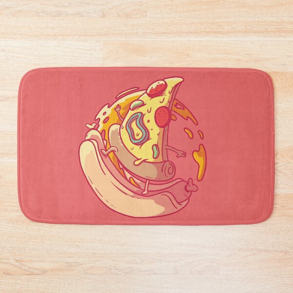 Item preview, Pizza Slice Surfing Hot-Dog Illustration designed and sold by Peekonet.