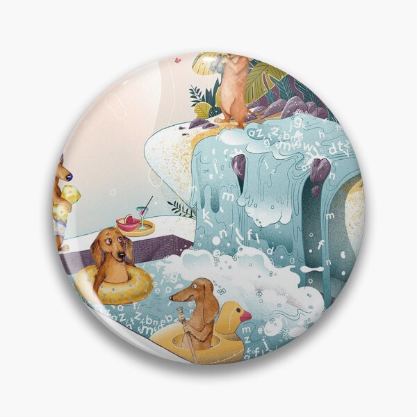 Item preview, Dachshunds & Waterfall designed and sold by Clitus.