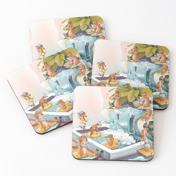 Item preview, Dachshunds & Waterfall designed and sold by Clitus.