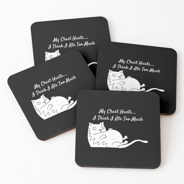 Item preview, My Chest Hurts.... I Think I Ate Too Much v4 - relatable sticker print designed and sold by ThousandAutumns.