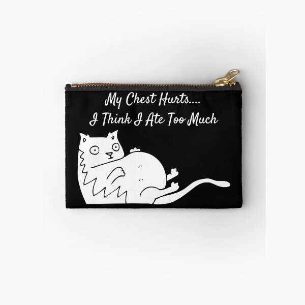 Item preview, My Chest Hurts.... I Think I Ate Too Much v4 - relatable sticker print designed and sold by ThousandAutumns.