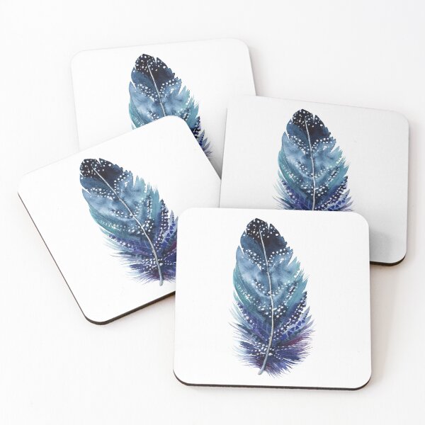Item preview, Painting | Blue Purple and White Feather designed and sold by YI-Creations.